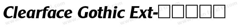 Clearface Gothic Ext字体转换
